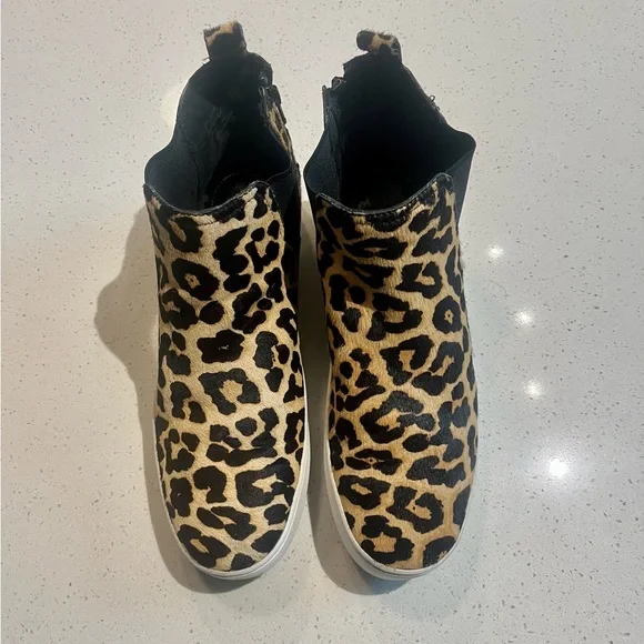 Michael Kors Keaton Bootie Natural Cheetah Pull On Ankle Sneakers Shoes Size 8.5 - Picture 2 of 10